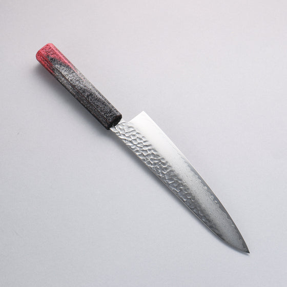 Sakai Takayuki Rinnou VG10 33 Layer Damascus Gyuto210mm Red Lacquered Handle - Seisuke Knife