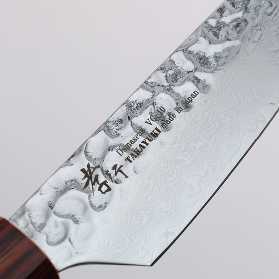 Sakai Takayuki VG10 33 Layer Damascus Steak 120mm Keyaki (Japanese Elm) Handle - Seisuke Knife