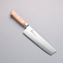  Sakai Takayuki VG5 Hammered Nakiri 180mm Brown Pakkawood Handle - Seisuke Knife