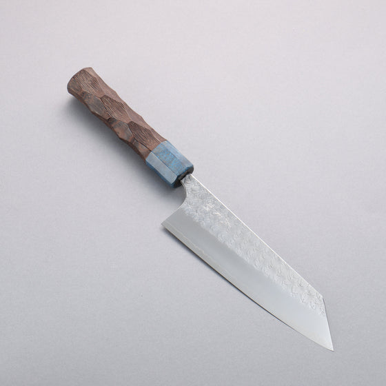 Yoshimi Kato Minamo SG2 Hammered Bunka 170mm Wenge (Naguri processed, Ferrule: Blue Pakka Wood) Handle - Seisuke Knife