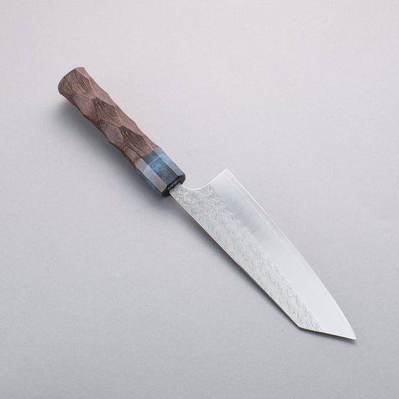 Yoshimi Kato Minamo SG2 Hammered Bunka 170mm Wenge (Naguri processed, Ferrule: Blue Pakka Wood) Handle - Seisuke Knife