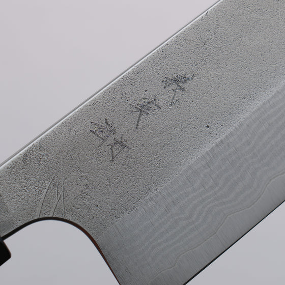 Yoshimi Kato VG10 Nashiji Damascus Santoku 170mm Wenge Handle - Seisuke Knife