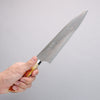 Takeshi Saji VG10w Colored Damascus Gyuto 210mm Orange Cow Bone Handle - Seisuke Knife - Slide 4