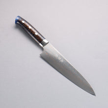  Takeshi Saji VG10w Colored Damascus Gyuto 180mm Pine Cone and Blue Acrylic Handle - Seisuke Knife