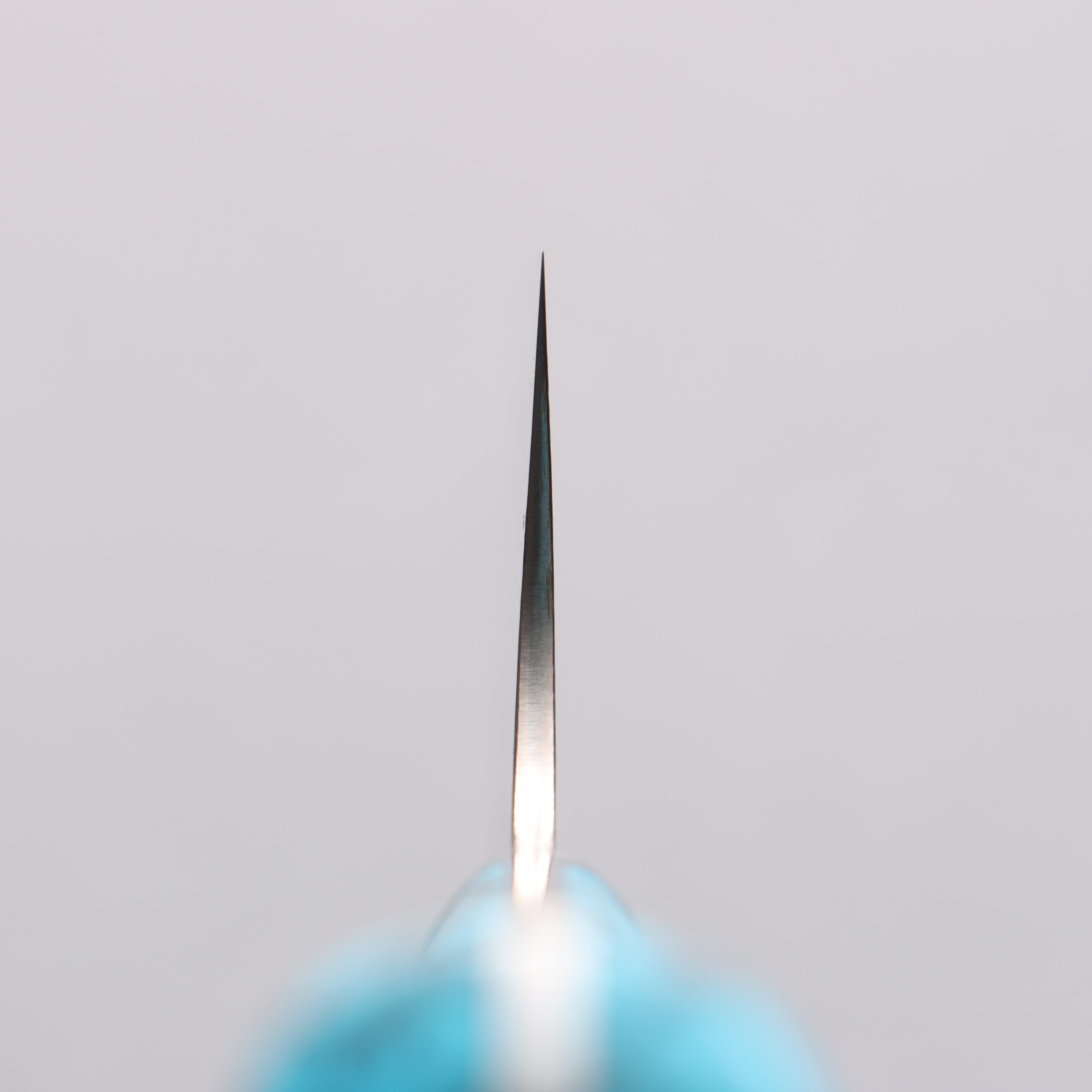 Takeshi Saji VG10w Colored Damascus Bunka 180mm Blue Turquoise Handle - Seisuke Knife