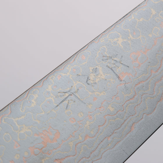 Takeshi Saji VG10w Colored Damascus Gyuto 180mm Blue