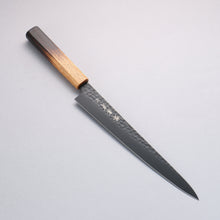  Sakai Takayuki Kurokage VG10 Hammered Teflon Coating Sujihiki 240mm Burnt Oak Handle - Seisuke Knife