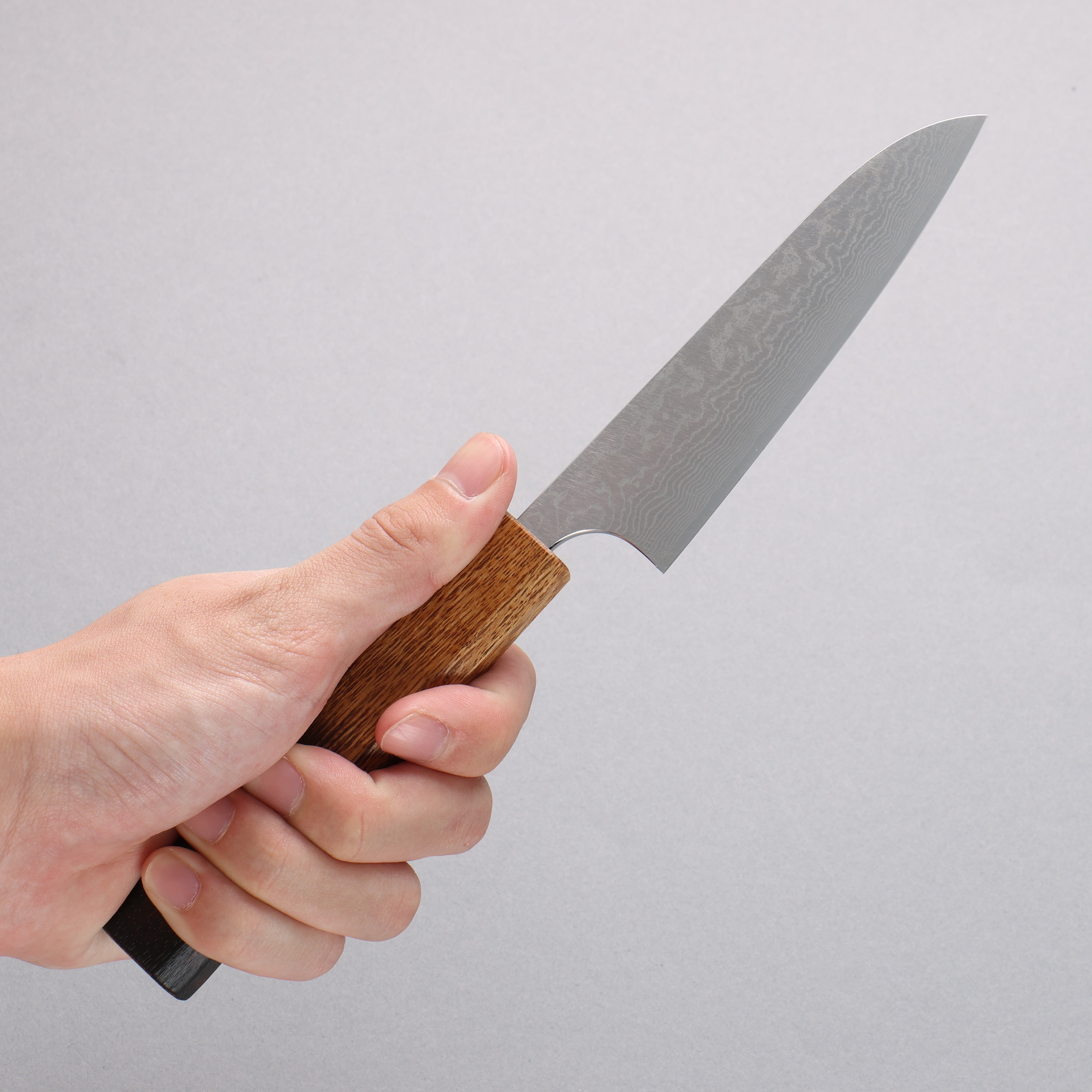 Anryu VG10 Migaki Damascus Petty-Utility 120mm Oak Handle