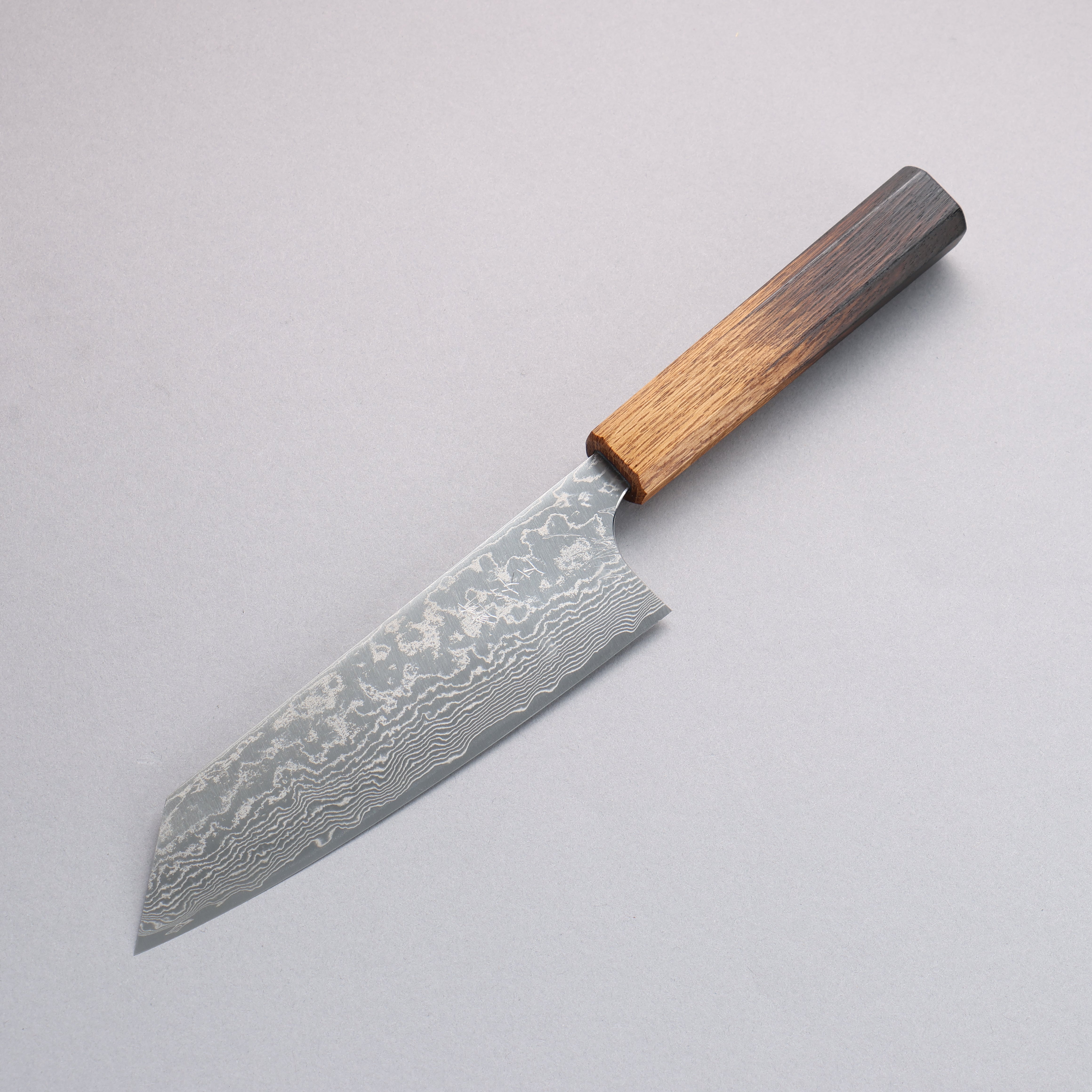Anryu VG10 Migaki Finished Damascus Bunka 165mm Burnt Oak Handle - Seisuke Knife
