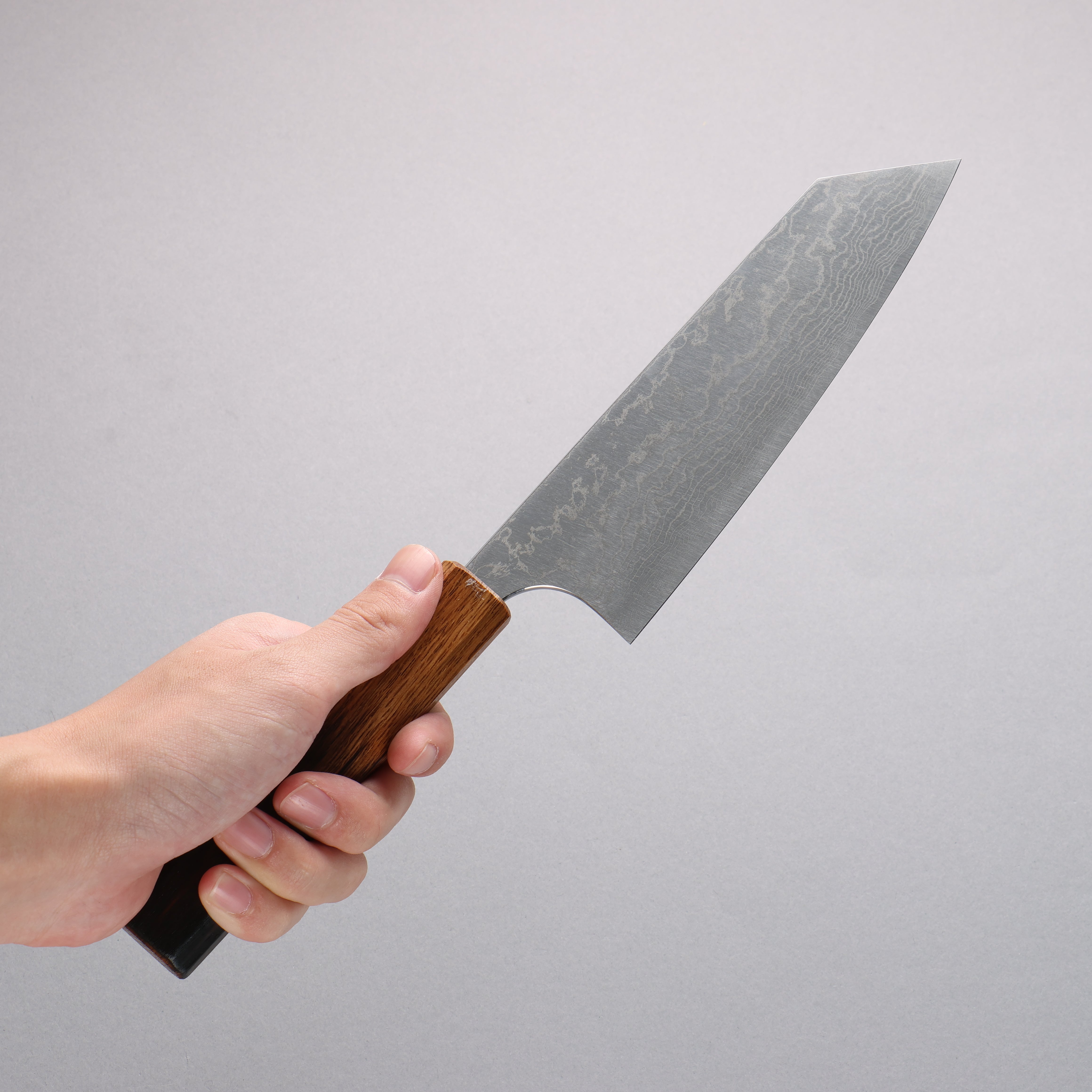 Anryu VG10 Migaki Finished Damascus Bunka 165mm Burnt Oak Handle - Seisuke Knife