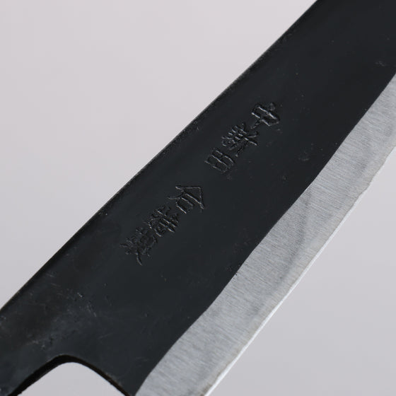 Nakaniida White Steel No.2 Black Finished Kawamuki 120mm Oak Handle - Seisuke Knife