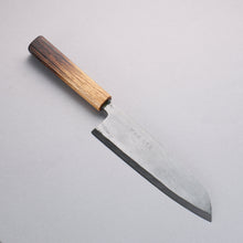  Nakaniida White Steel No.2 Migaki Finished Santoku 180mm Burnt Oak Handle - Seisuke Knife