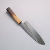 Nakaniida White Steel No.2 Migaki Finished Santoku 180mm Burnt Oak Handle - Seisuke Knife