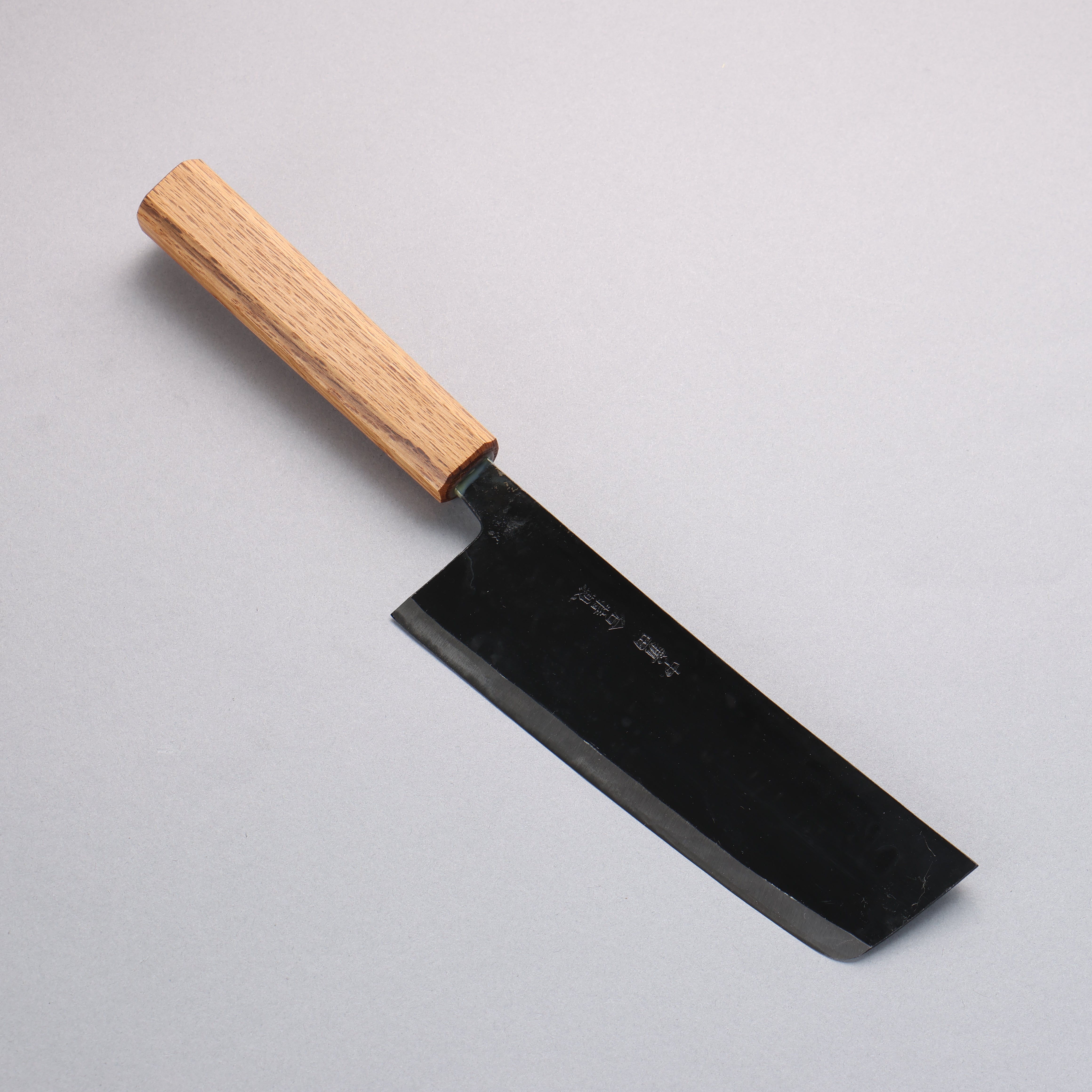 Nakaniida White Steel No.2 Migaki Finished Nakiri 180mm Burnt Oak Hand