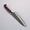 Takeshi Saji Blue Super Hammered(Maru) Kurouchi Santoku 180mm Ironwood Handle - Seisuke Knife - Slide 2