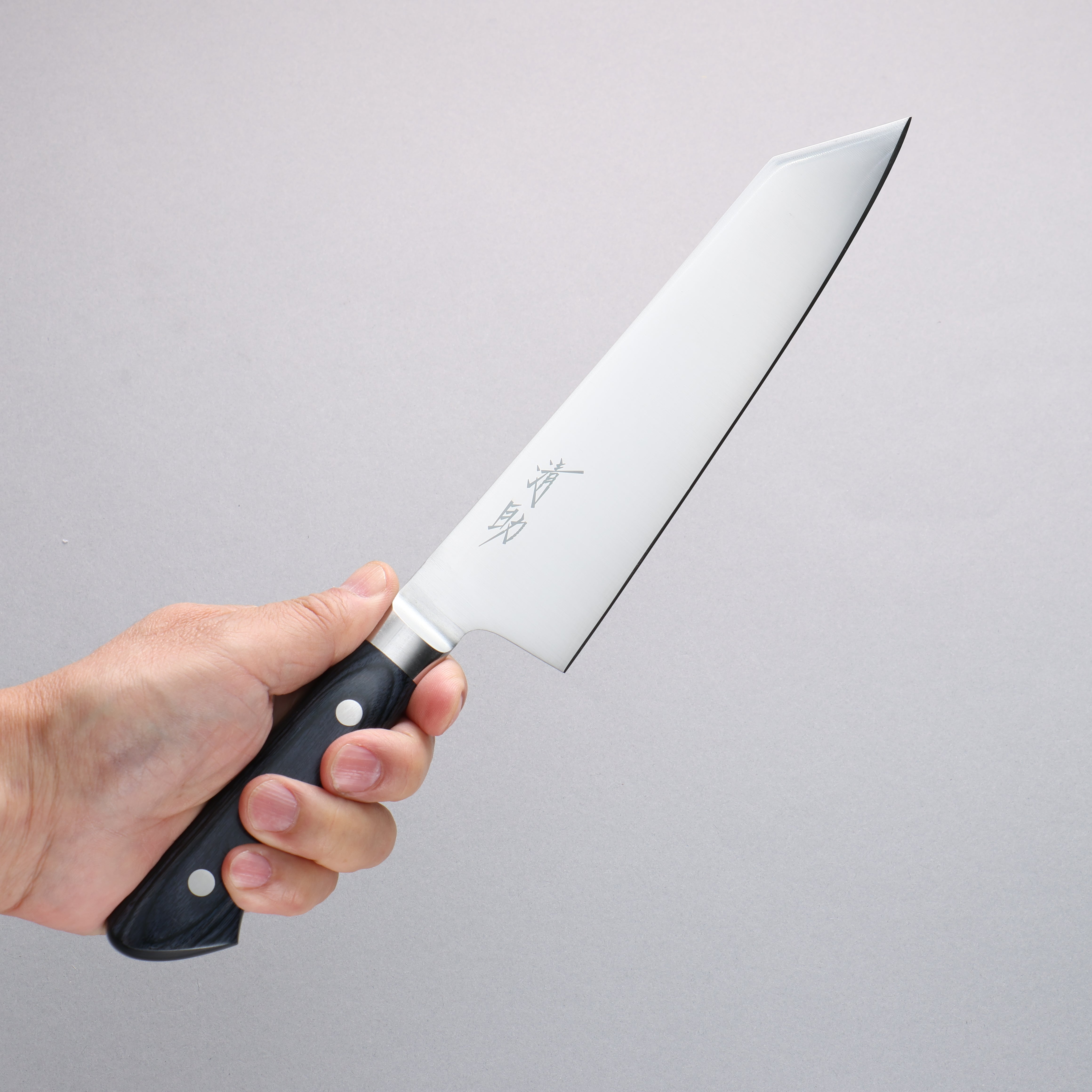 Seisuke Seiten Molybdenum Kiritsuke Santoku 195mm Navy blue Pakka wood Handle - Seisuke Knife