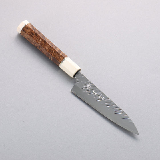 Yu Kurosaki Fujin SG2 Hammered Petty-Utility 120mm Chinese Quince (White Ferrule and End Cap) Handle - Seisuke Knife