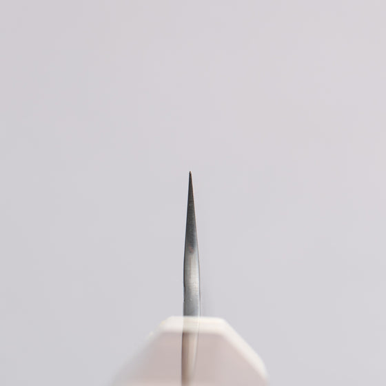 Yu Kurosaki Fujin SG2 Hammered Petty-Utility 120mm Chinese Quince (White Ferrule and End Cap) Handle - Seisuke Knife