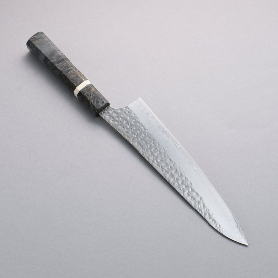 Yu Kurosaki Senko Ryu SG2 Hammered Gyuto 210mm Stabilized Burl (White Ring) Handle - Seisuke Knife