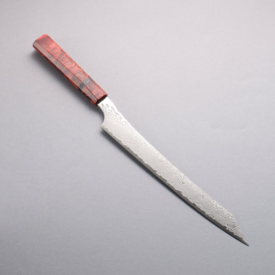 Ryusen Gurenhiryu Kai SPG STRIX Damascus Kiritsuke Sujihiki 260mm Stabilized Poplar Wood Handle - Seisuke Knife