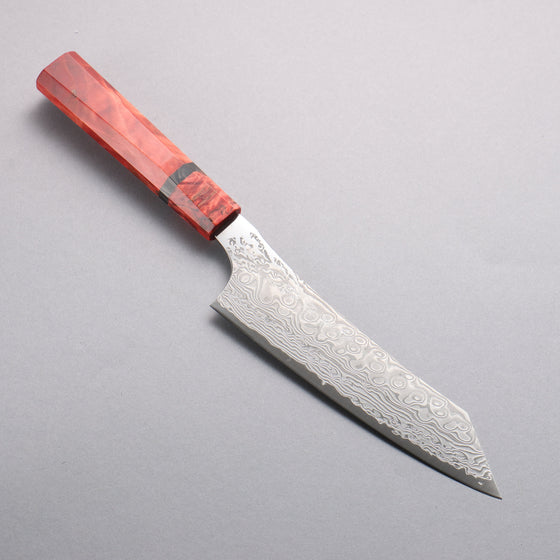 Ryusen Gurenhiryu Kai SPG STRIX Damascus Kiritsuke Santoku 175mm Stabilized Poplar Wood Handle - Seisuke Knife