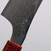 Ryusen Gurenhiryu Kai SPG STRIX Damascus Kiritsuke Santoku 175mm Stabilized Poplar Wood Handle - Seisuke Knife - Slide 4