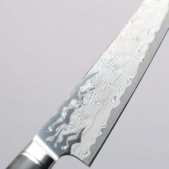 Ryusen Oukokuryu MT SG2 Damascus Migaki Finished Kiritsuke Petty-Utility 135mm Stabilized wood Handle - Seisuke Knife