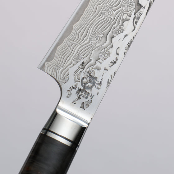 Ryusen Oukokuryu MT SG2 Damascus Migaki Finished Kiritsuke Petty-Utility 135mm Stabilized wood Handle - Seisuke Knife