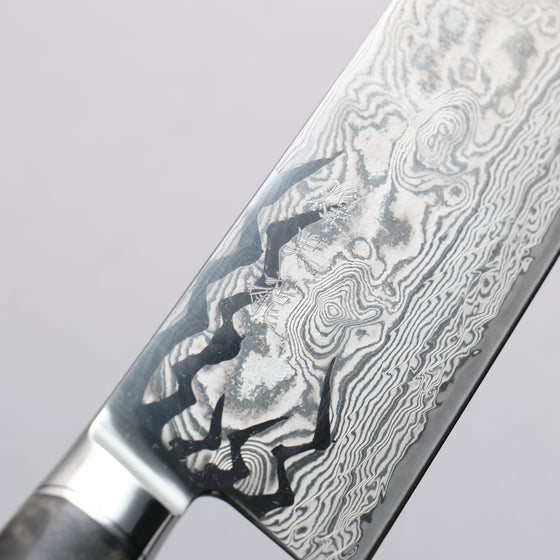 Ryusen Oukokuryu MT SG2 Damascus Migaki Finished Nakiri 155mm Stabilized wood Handle - Seisuke Knife