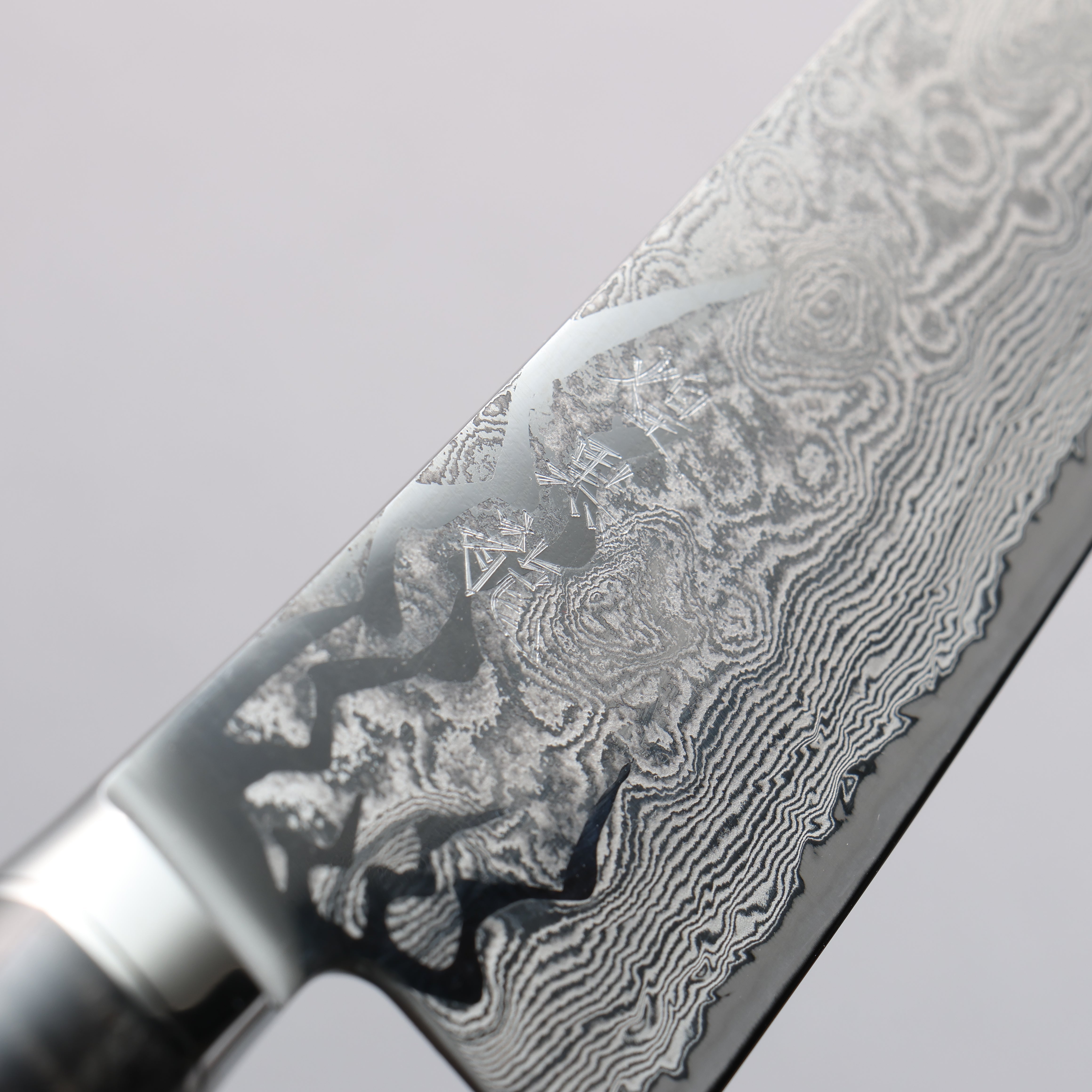 Ryusen Oukokuryu MT SG2 Damascus Migaki Finished Kiritsuke Gyuto 210mm Stabilized wood Handle - Seisuke Knife