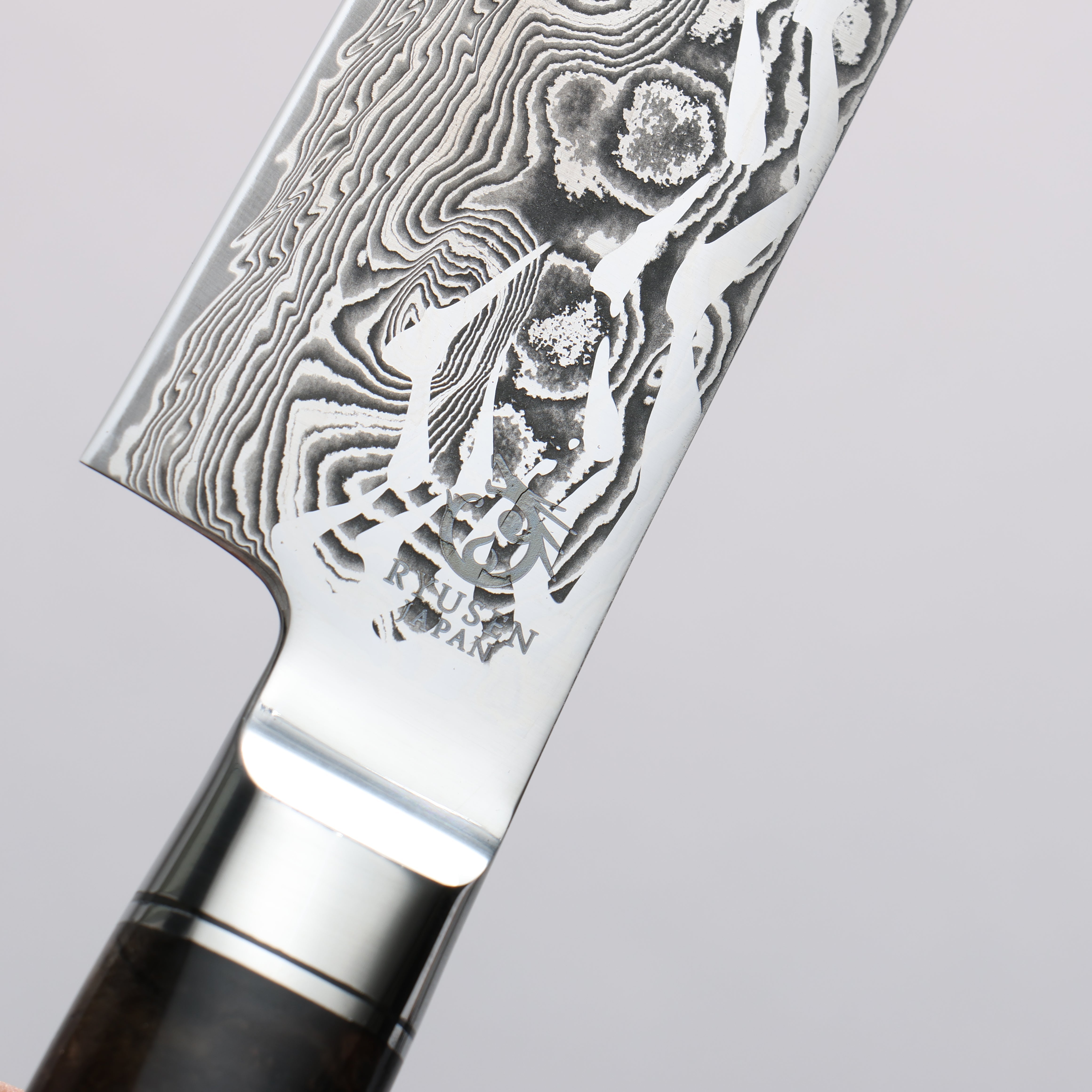 Ryusen Oukokuryu MT SG2 Damascus Migaki Finished Kiritsuke Sujihiki 260mm Stabilized wood Handle - Seisuke Knife