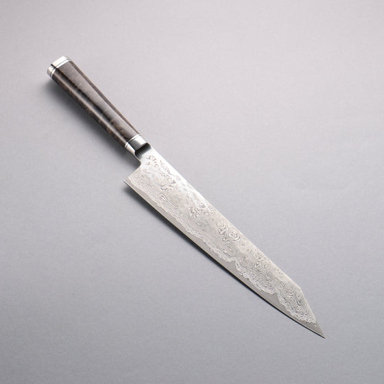 Ryusen Oukokuryu MT SG2 Damascus Migaki Finished Kiritsuke Gyuto 240mm Stabilized wood Handle - Seisuke Knife