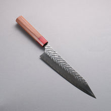  Yoshimi Kato SPG STRIX Hammered (V) Kiritsuke Gyuto 210mm Honduras (ferrule: Red Pakka wood) Handle - Seisuke Knife