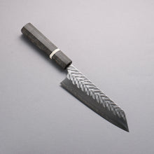  Yoshimi Kato SPG STRIX Hammered (V) Bunka 170mm Gray Stablilized Wood (White Ring) Handle - Seisuke Knife