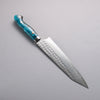 Yoshimi Kato Minamo SG2 Hammered Kiritsuke Gyuto 210mm White Blue Black Acrylic Handle - Seisuke Knife - Slide 2