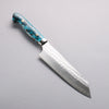 Yoshimi Kato Minamo SG2 Hammered Bunka 170mm White Blue Black Acrylic Handle - Seisuke Knife - Slide 1