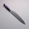 Yoshimi Kato SG2 Migaki Finished Gyuto 240mm Purple White Gold Marble Acrylic Handle - Seisuke Knife - Slide 2