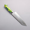 Yoshimi Kato Minamo SG2 Hammered Bunka 170mm Green Yellow Acrylic Handle - Seisuke Knife - Slide 2