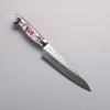 Yoshimi Kato Minamo SG2 Hammered Petty-Utility 150mm Red White Black Acrylic Handle - Seisuke Knife - Slide 1