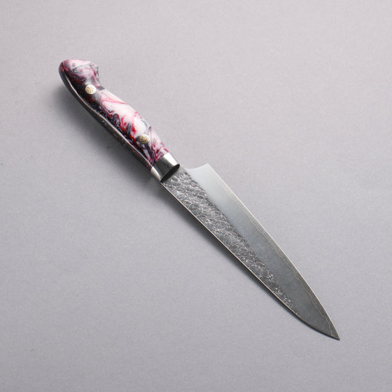 Yoshimi Kato Minamo SG2 Hammered Petty-Utility 150mm Red White Black Acrylic Handle - Seisuke Knife