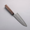 Seisuke Stainless Steel 440C Hammered Damascus Santoku 170mm Oak Handle - Seisuke Knife - Slide 2