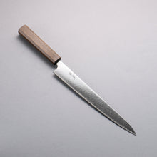  Seisuke VG10 Mirrored Finish Damascus Sujihiki 240mm Oak Handle - Seisuke Knife