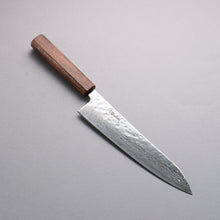  Seisuke Stainless Steel 440C Hammered Damascus Gyuto 210mm Oak Handle - Seisuke Knife