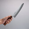 Seisuke Stainless Steel 440C Hammered Damascus Gyuto 210mm Oak Handle - Seisuke Knife - Slide 4