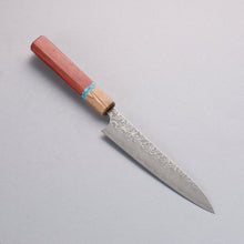  Yoshimi Kato SG2 Black Damascus Petty-Utility 150mm Padoauk(Turquoise Ring) Handle - Seisuke Knife