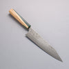 Yoshimi Kato SG2 Black Damascus Kiritsuke Gyuto 210mm Olive Tree and Green Resin Handle - Seisuke Knife - Slide 6