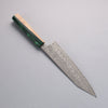 Yoshimi Kato SG2 Black Damascus Kiritsuke Gyuto 210mm Olive Tree and Green Resin Handle - Seisuke Knife - Slide 7