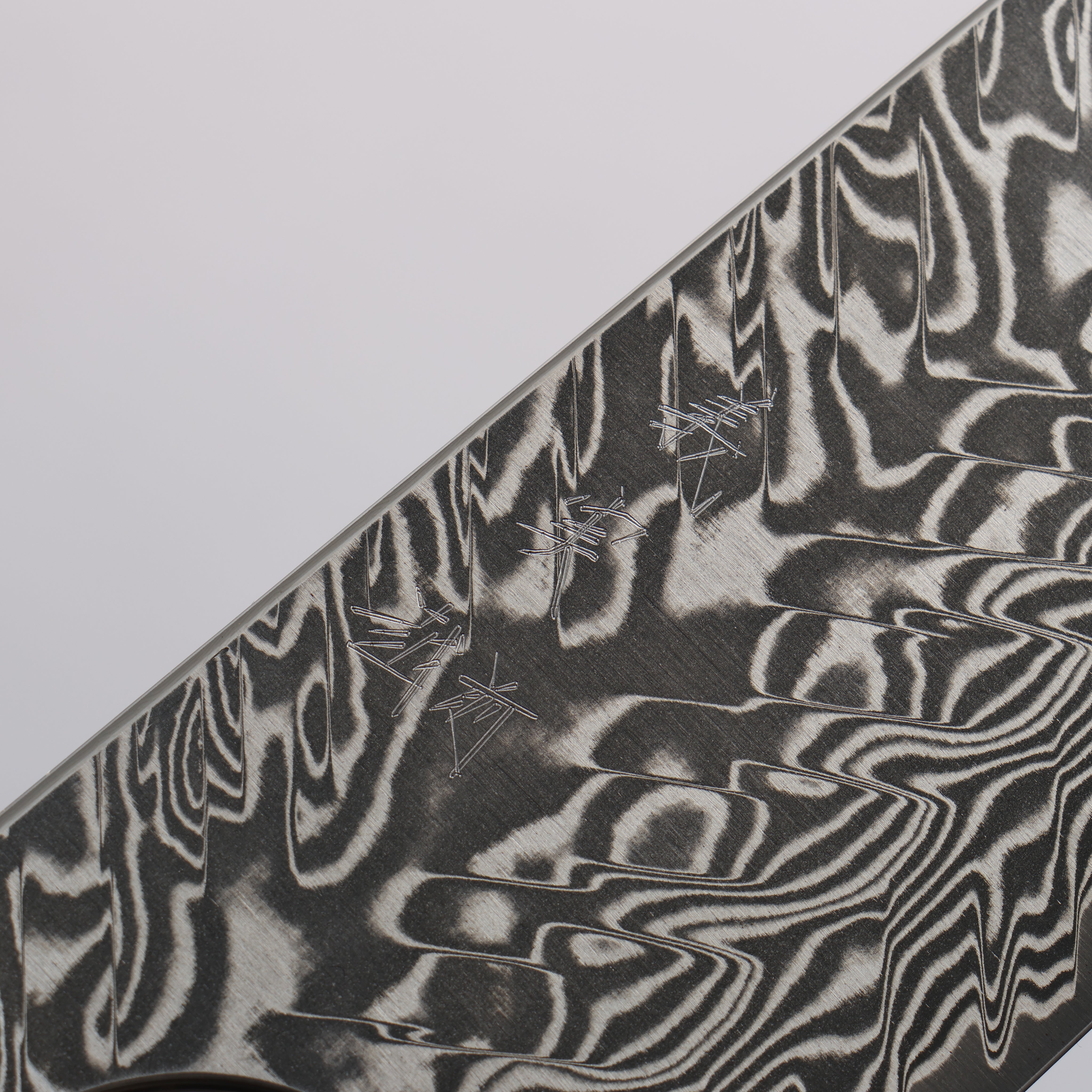 Yoshimi Kato SG2 Black Damascus Kiritsuke Gyuto 210mm Olive Tree and Green Resin Handle - Seisuke Knife