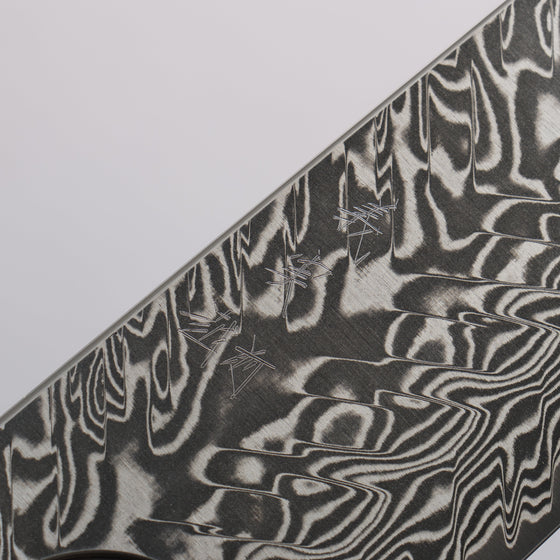 Yoshimi Kato SG2 Black Damascus Kiritsuke Gyuto 210mm Olive Tree and Green Resin Handle - Seisuke Knife