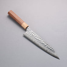  Yoshimi Kato Silver Steel No.3 Hammered(Maru) Migaki Finished Kiritsuke Gyuto 210mm Honduras (ferrule: White Pakka wood) Handle - Seisuke Knife